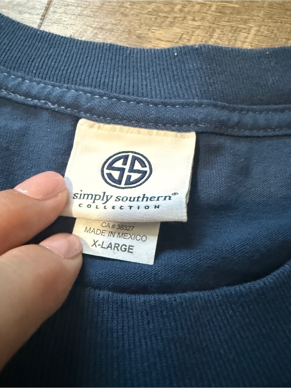 Simply Southern Navy Short Sleeve Crewneck T-Shirt - Picture 3 of 4